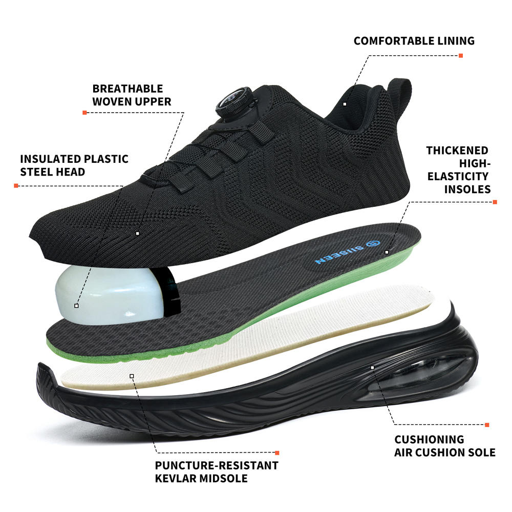 Drehknopf-Sicherheitsschuhe fü – Sneaker Care Bewertung und Preis